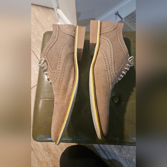 GIORGIO BRUTINI Wingtop Suede Leather Oxford. Camel. Size 13